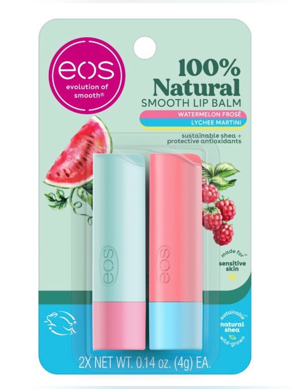 New eos Super Balm Lip Butters, Watermelon Frose & Lychee Martini